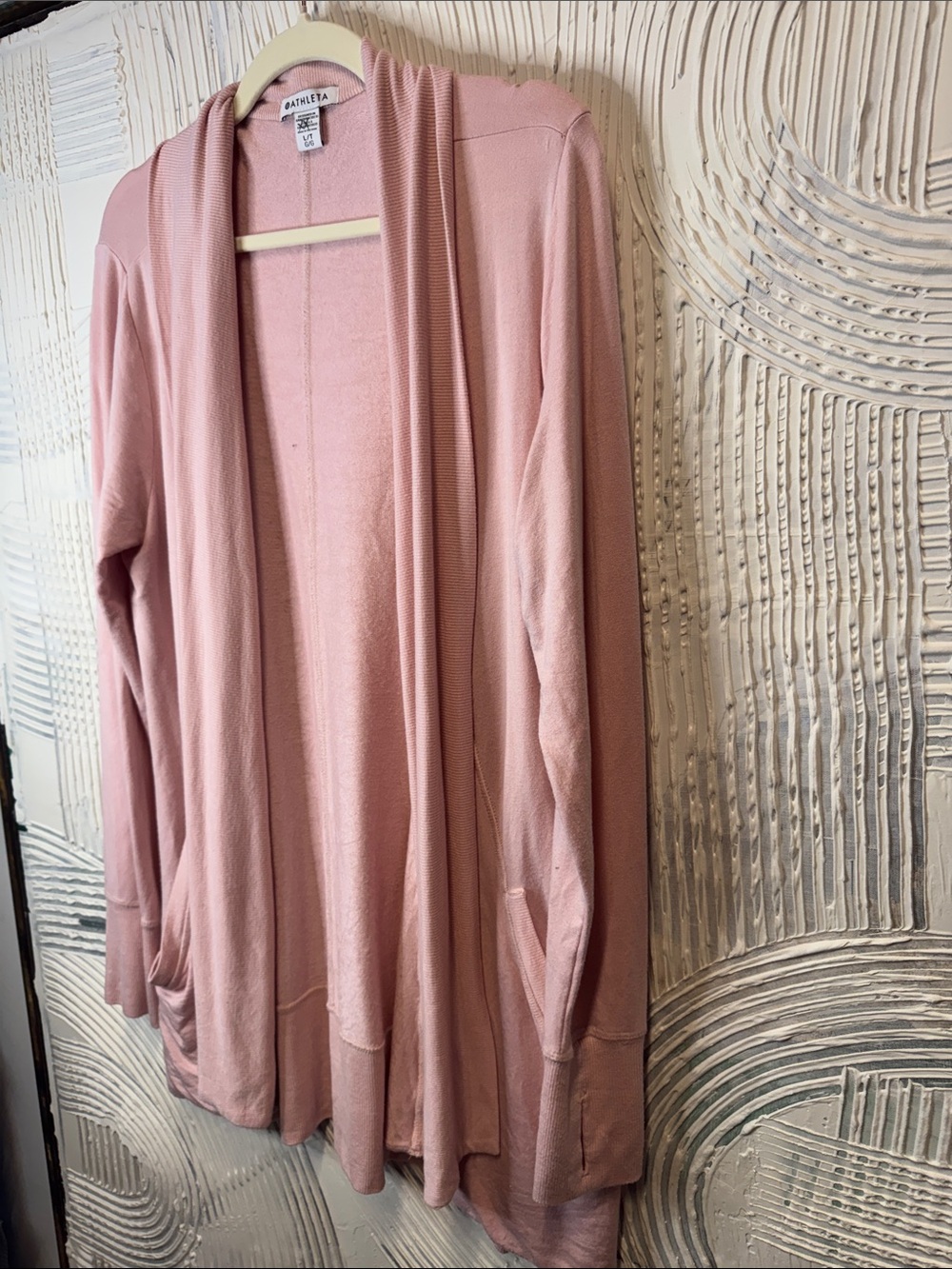 Athleta Blush Pink Open-Front Women’s Cardigan N0428 - Picture 5 of 5